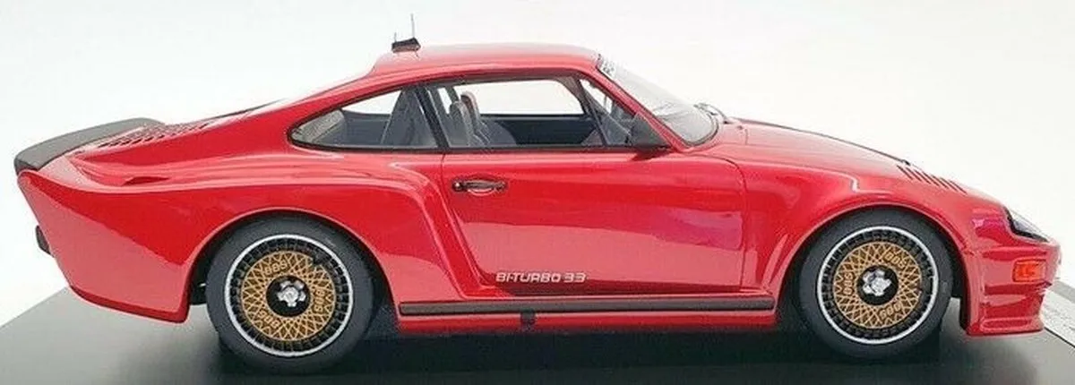 Porsche 911 (930) Bi-Turbo 3.3 Alméras - 1:18 Model - Rood