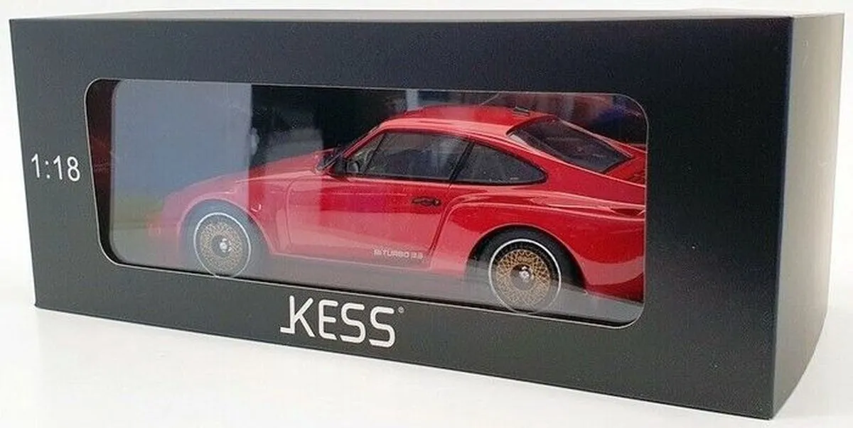 Porsche 911 (930) Bi-Turbo 3.3 Alméras - 1:18 Model - Rood