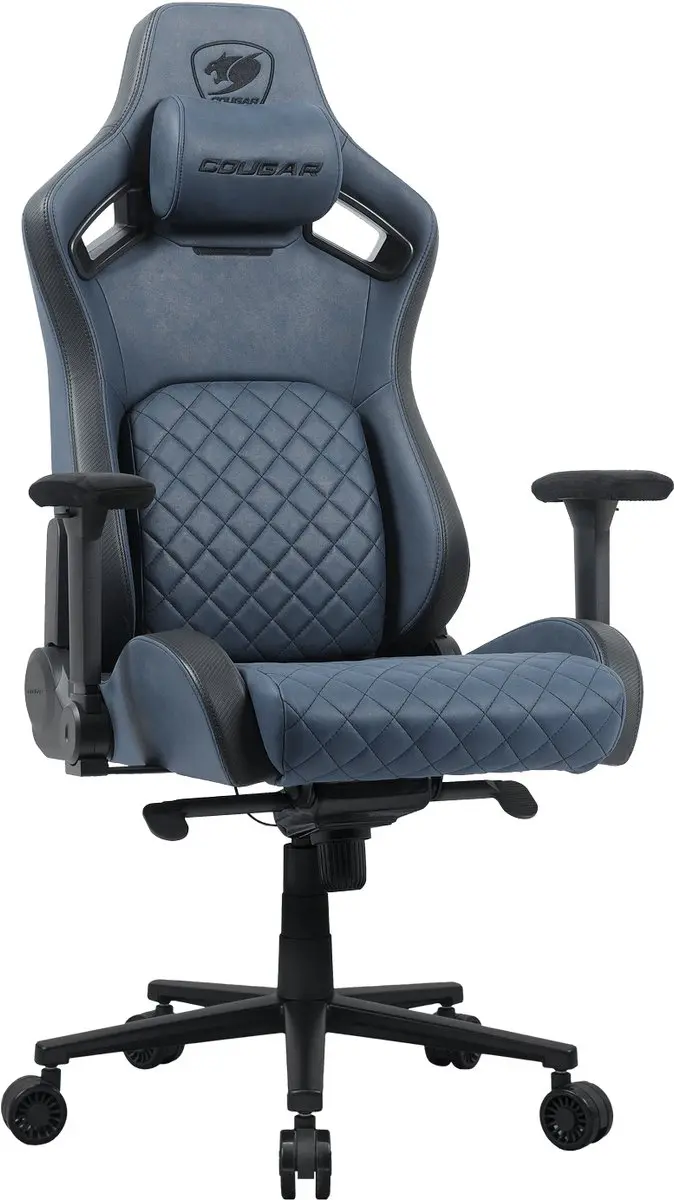 COUGAR Defensor S Marineblauw F, 4D opklapbare armsteun, PushBack geavanceerde l