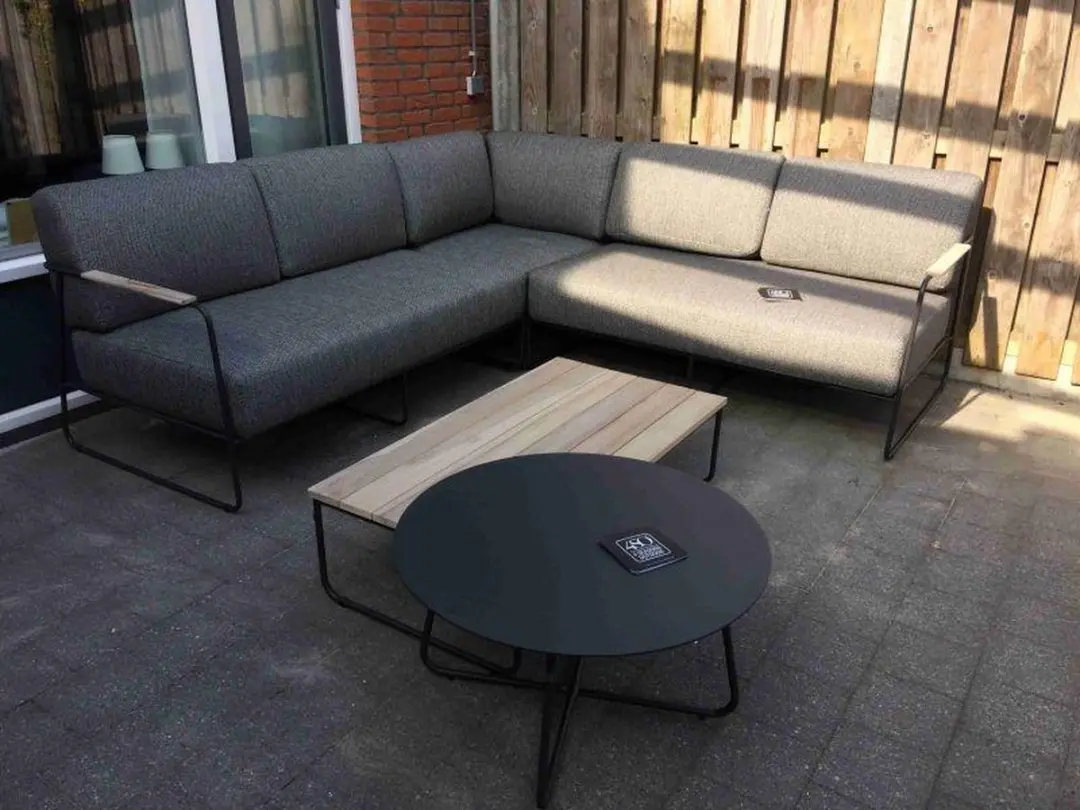 4 Seasons Outdoor Axel Koffietafel Teak 110x60cm - BruinAntraciet - afbeelding 3 van 6