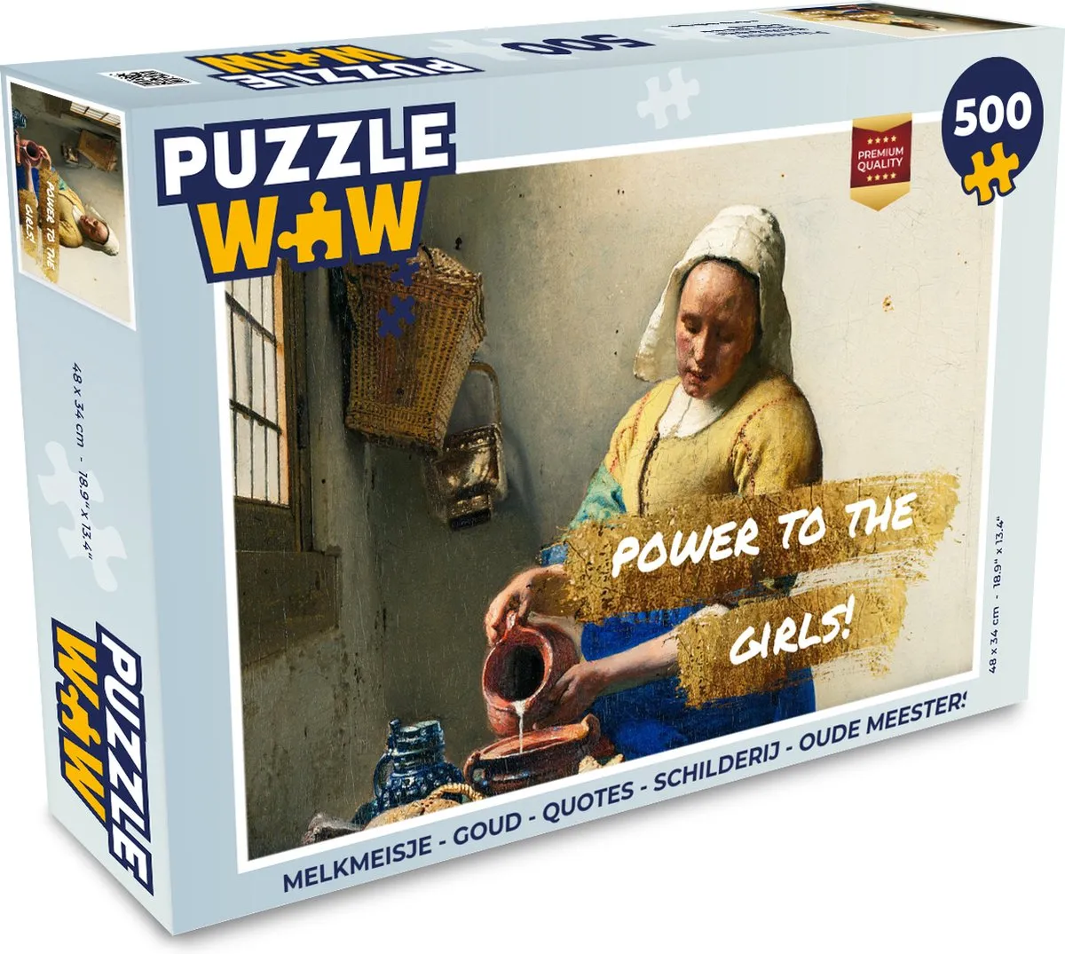 PuzzleWow Melkmeisje Legpuzzel 500 Stuks - Multicolor
