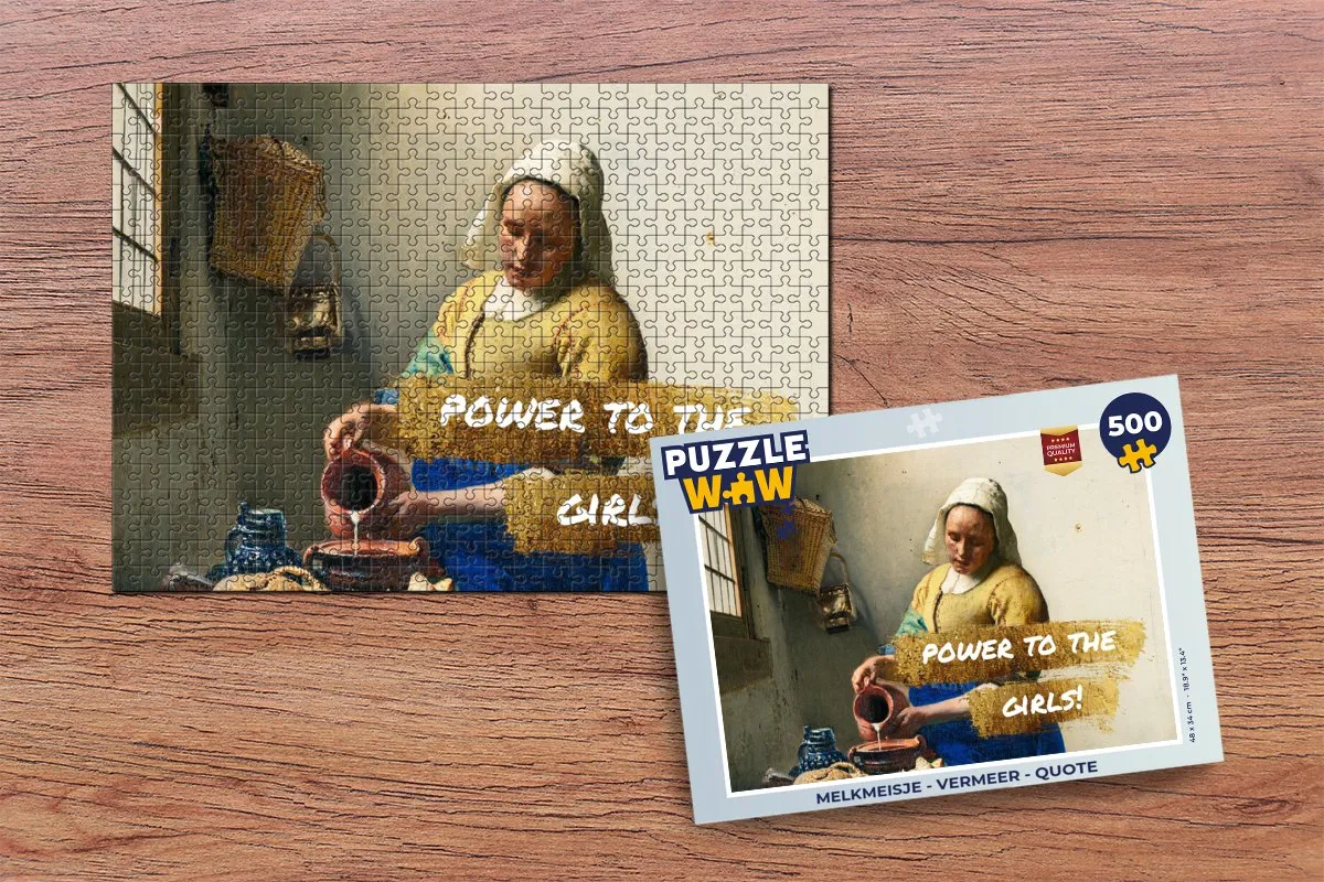PuzzleWow Melkmeisje Legpuzzel 500 Stuks - Multicolor