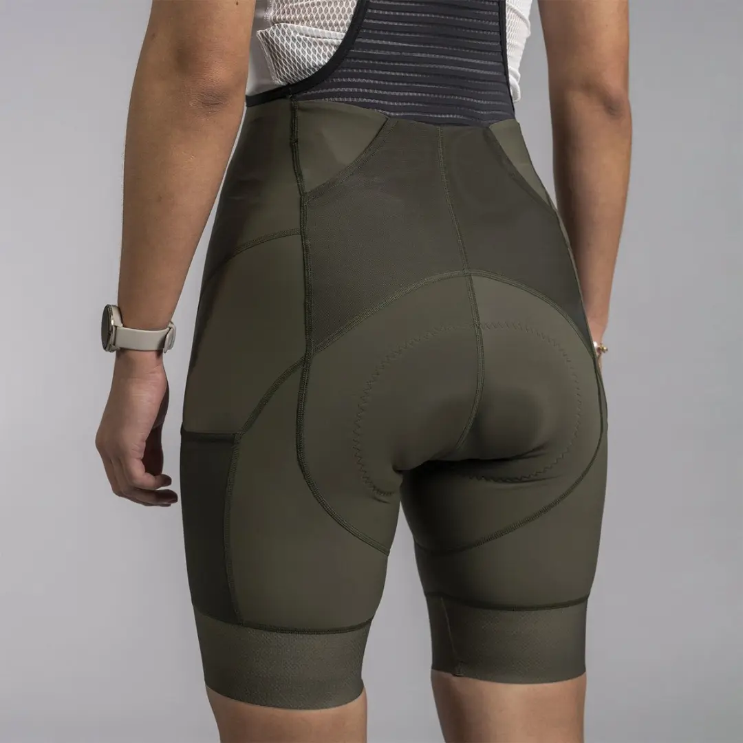 Bioracer Icon Gravel Fietsbroek Dames - Olijf - Maat M