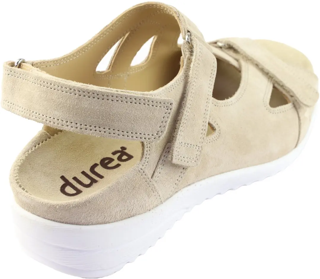 Durea 7419 G Platte Sandalen - 41 - Wit/beige