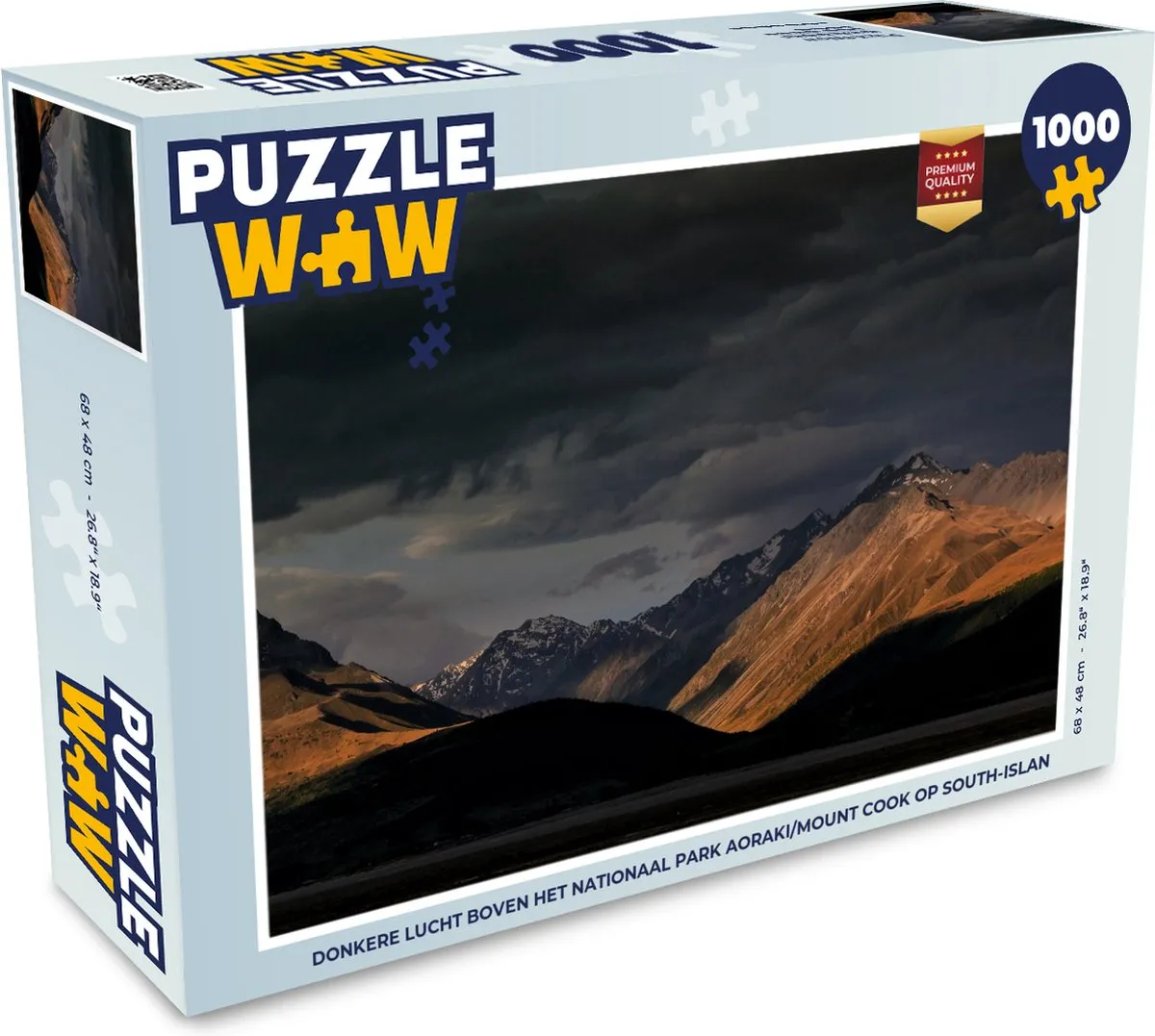 PuzzleWow Legpuzzel Aoraki/Mount Cook 1000 Stuks - Multicolor