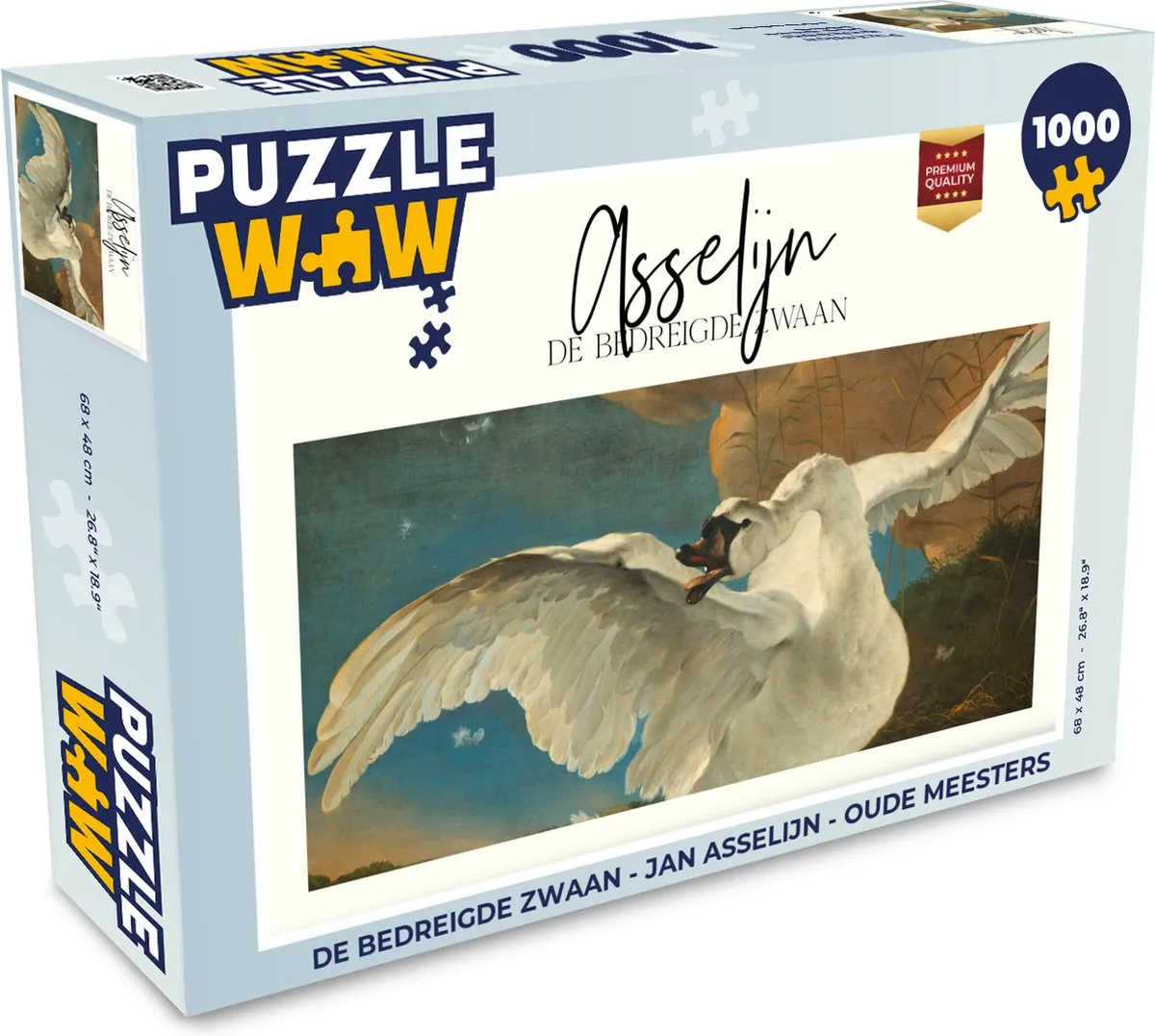 PuzzleWow De bedreigde zwaan Legpuzzel 1000 Stuks - Multicolor