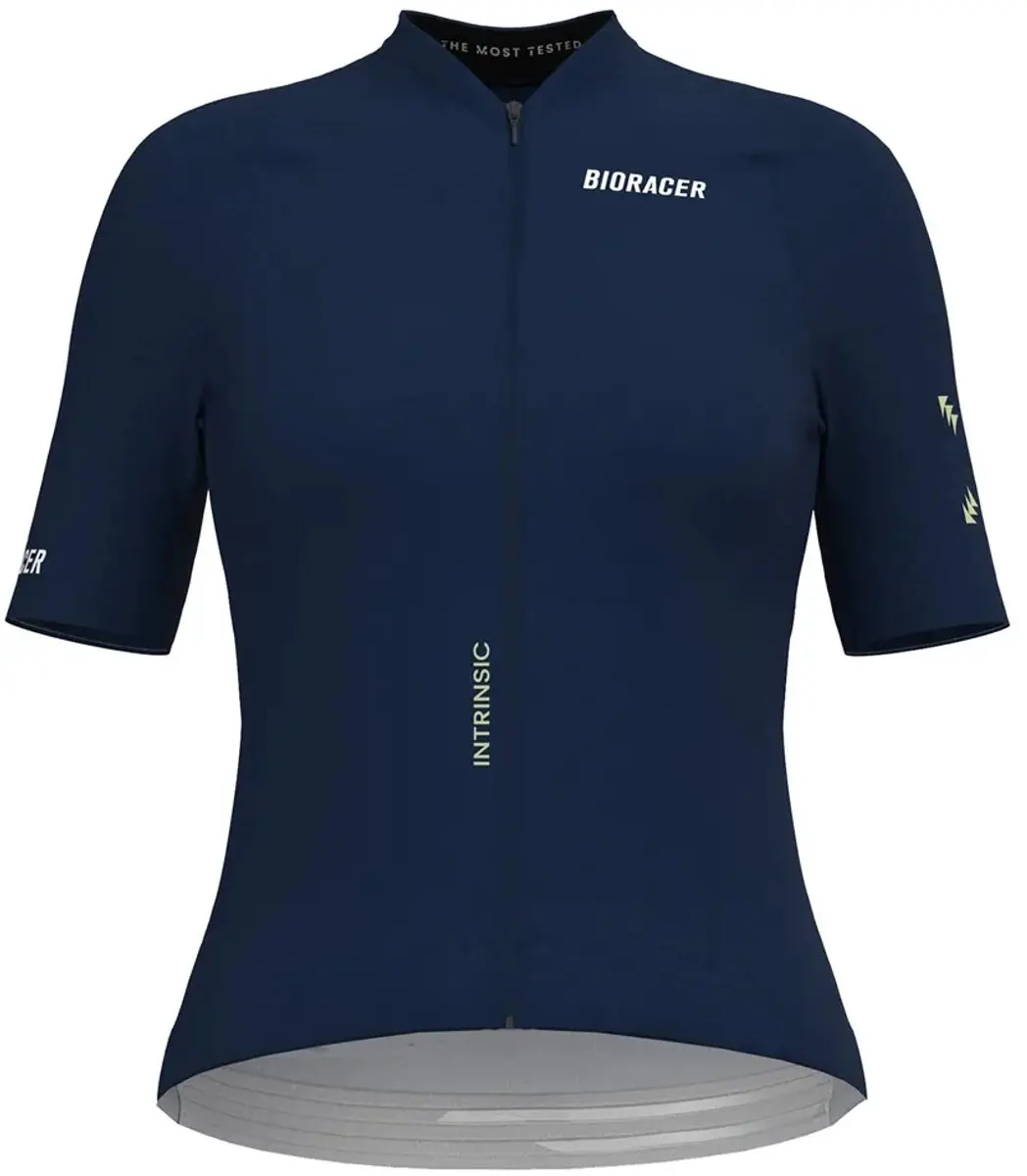Bioracer Icon Korte Mouw Wielertrui Blauw S Vrouw