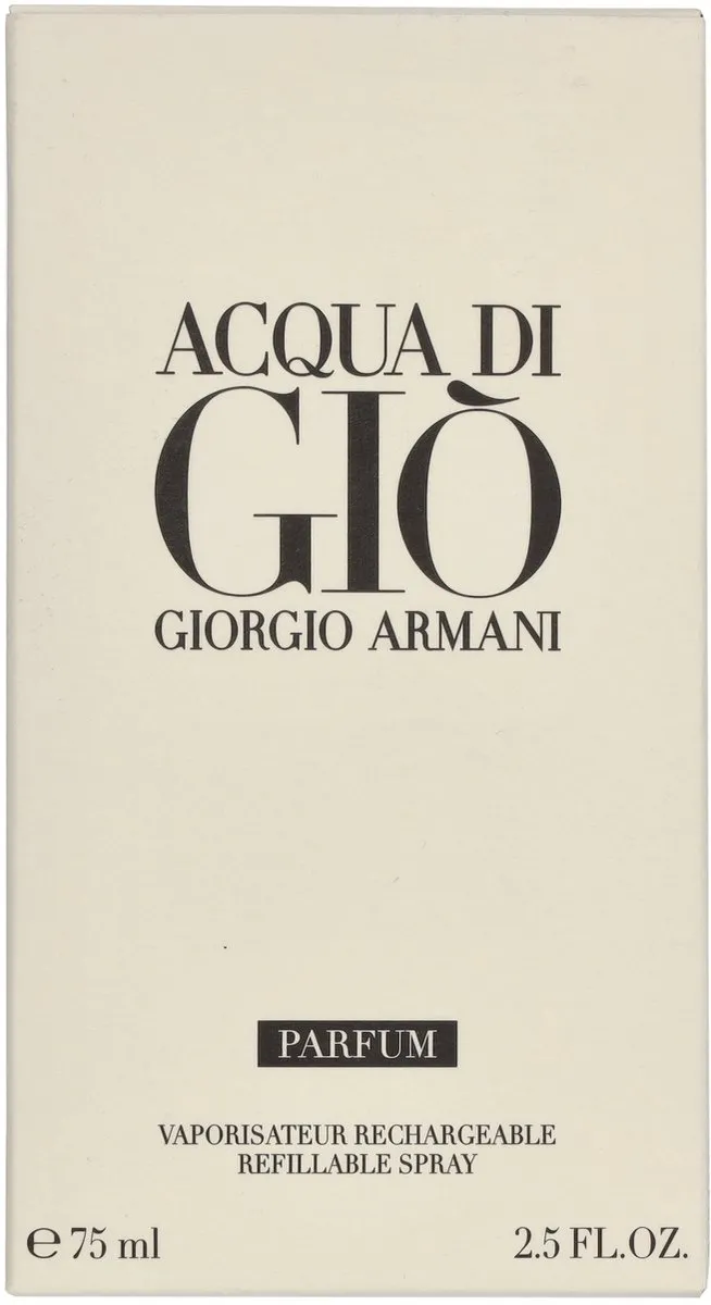 Armani Acqua di Gio - 75 ml - refillable parfum spray - pure parfum voor heren