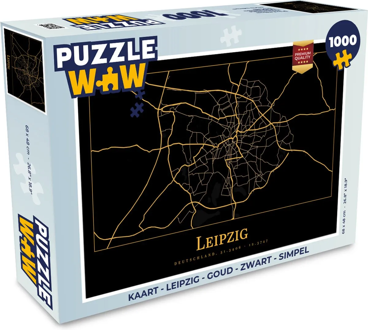 PuzzleWow Leipzig Legpuzzel 1000 Stuks - Multicolor