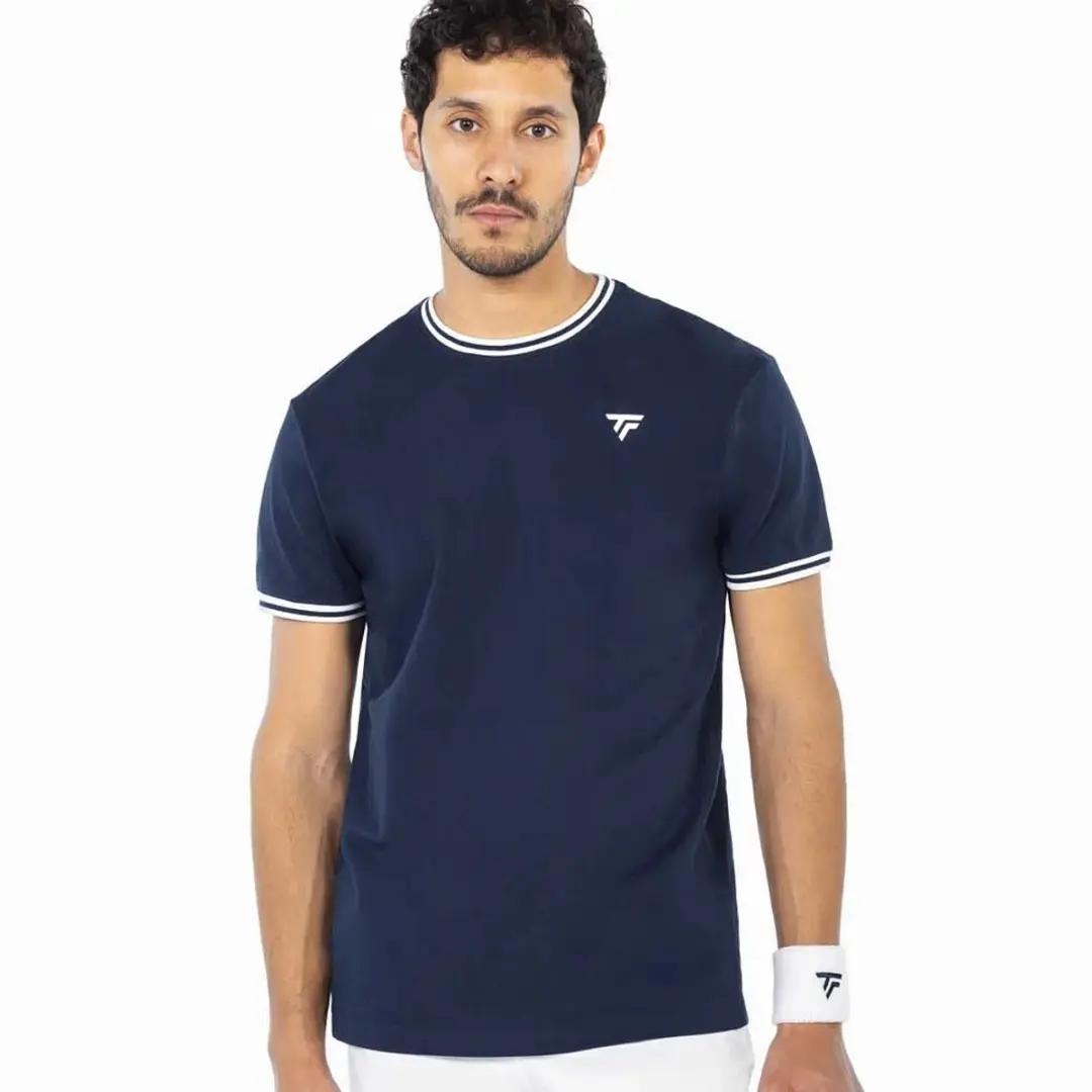 Tennisshirt Tecnifibre Men Team Stretch Marine-L