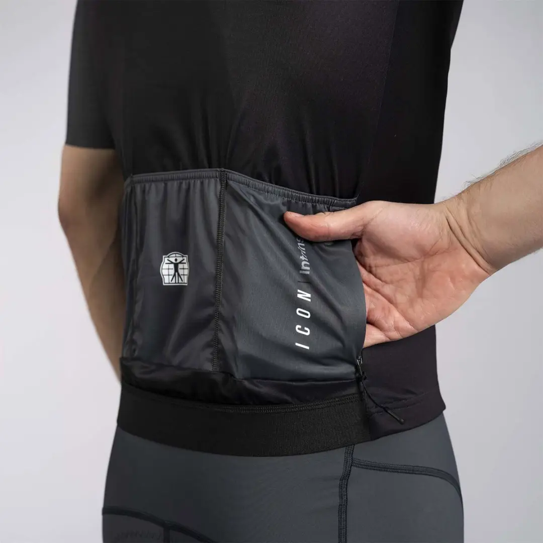 Bioracer Icon Fietsshirt Heren - Zwart Antraciet - Maat S - afbeelding 4 van 6