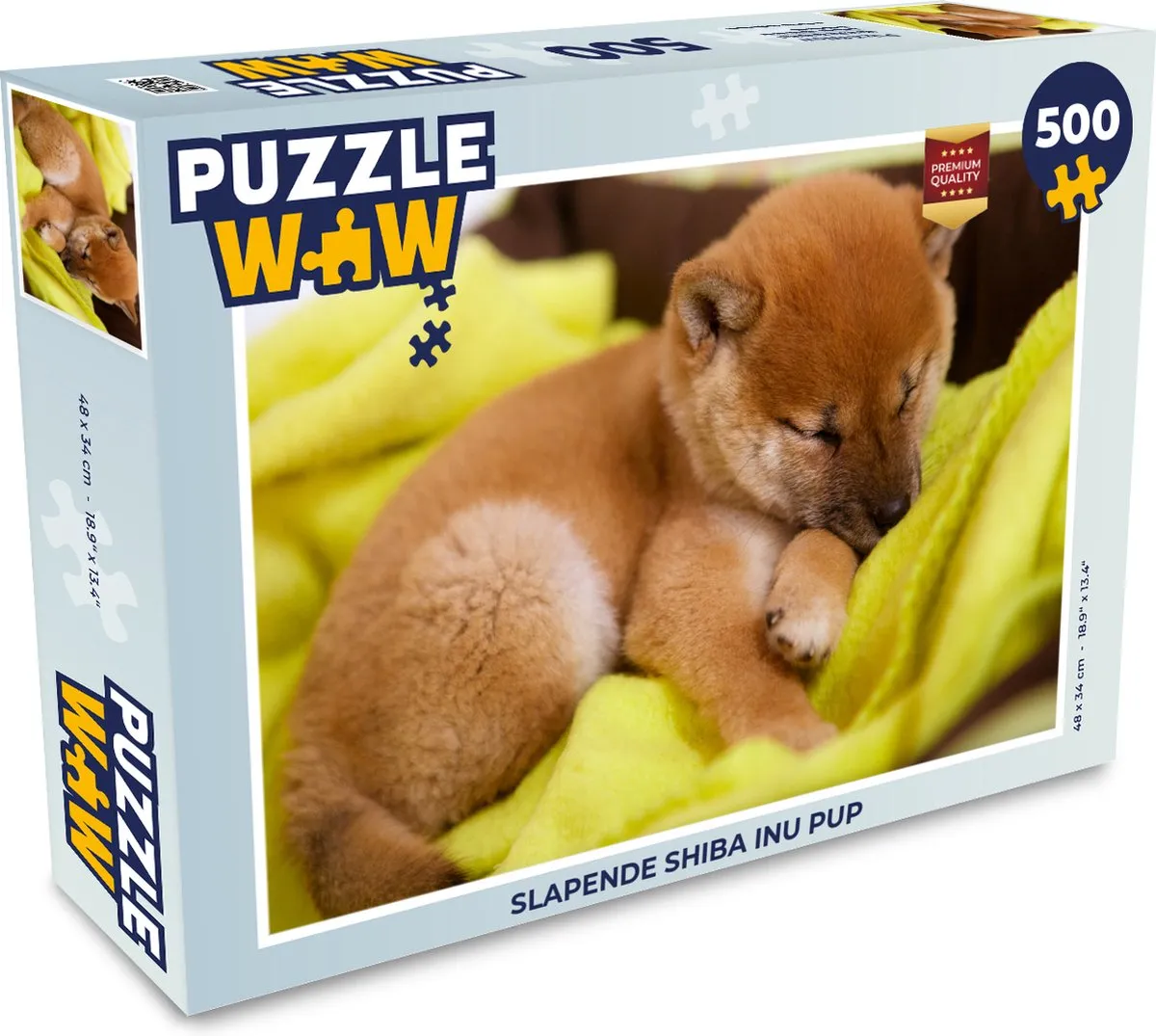 PuzzleWow Slapende Shiba Inu Legpuzzel 500 Stuks - Multicolor
