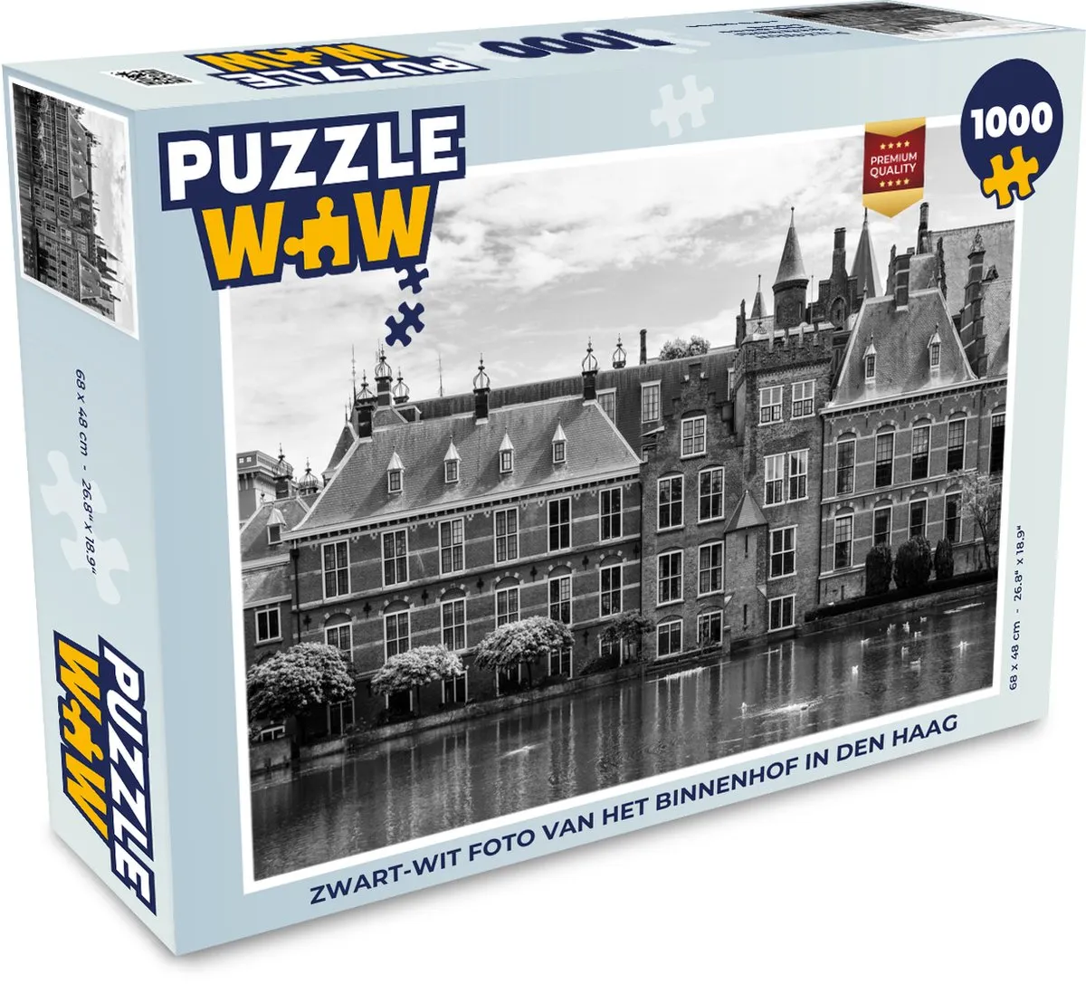 PuzzleWow Den Haag Binnenhof Legpuzzel 1000 Stuks - Multicolor