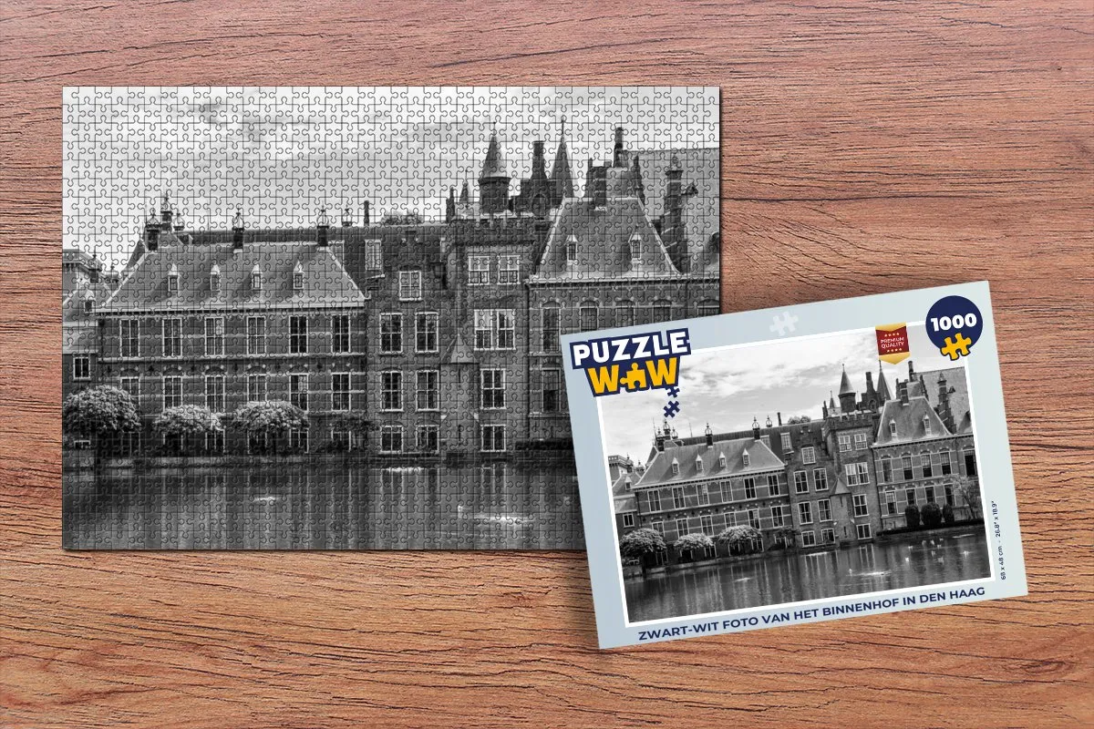 PuzzleWow Den Haag Binnenhof Legpuzzel 1000 Stuks - Multicolor
