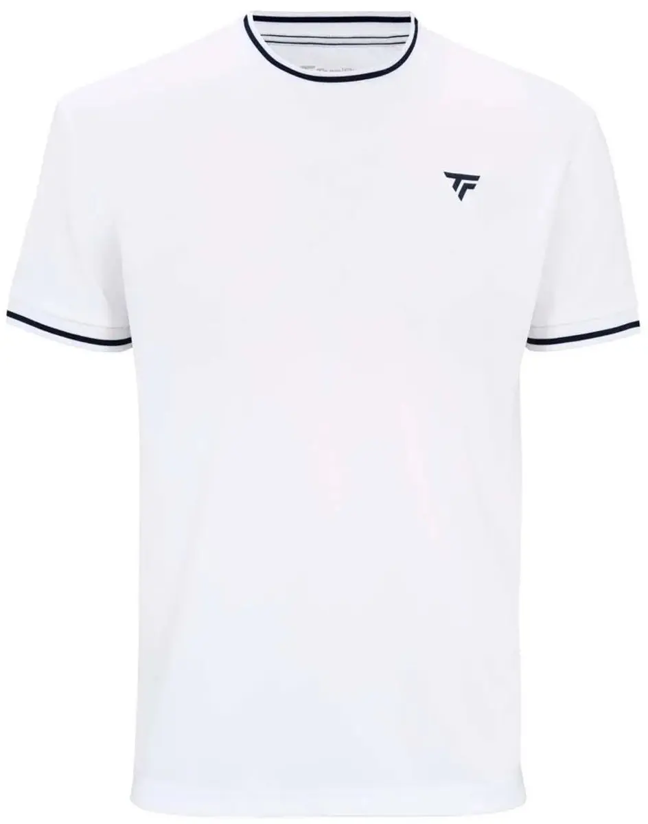 Tennisshirt Tecnifibre Men Team Tech White-S