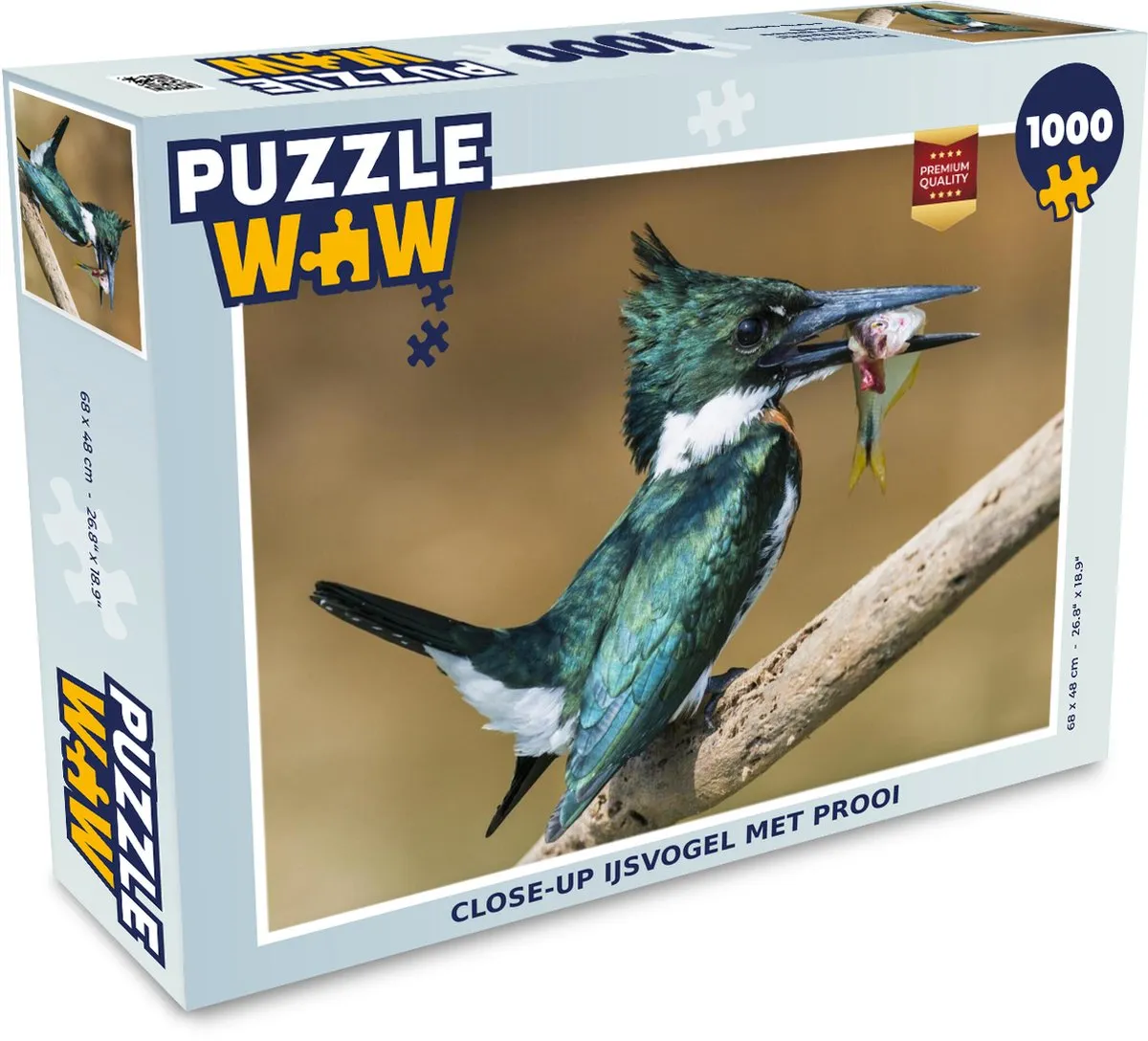 PuzzleWow Vogel Vis Tak Legpuzzel 1000 Stuks - Multicolor