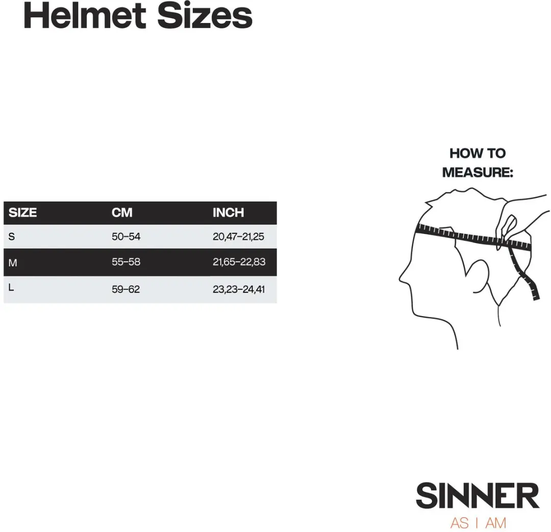 SINNER Crest Skihelm - Maat S - Matte Neon Orange