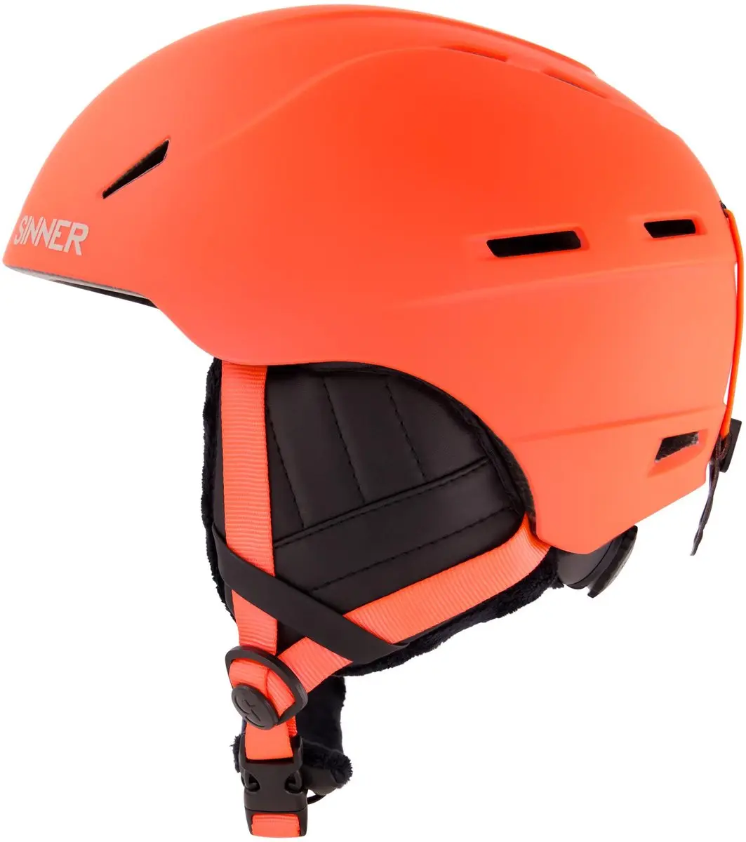 SINNER Crest Skihelm - Maat S - Matte Neon Orange