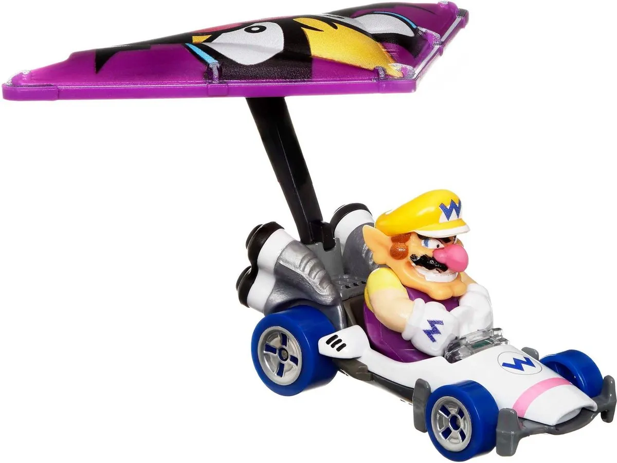 Hot Wheels Mariokart Wario B-Dasher + Wario Wing 1:64