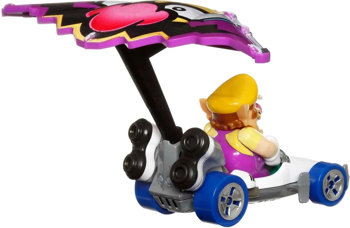 Hot Wheels Mariokart Wario B-Dasher + Wario Wing 1:64 - Meerkleurig