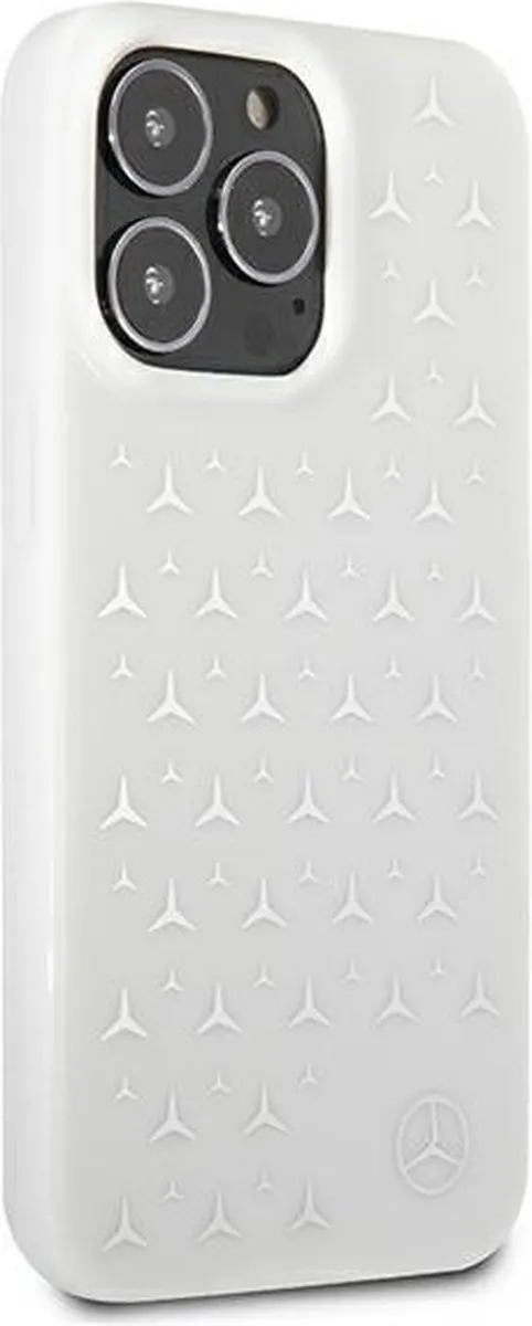Mercedes MEHCP13LESPWH iPhone 13 Pro Hoesje - Zilver - Sterrenpatroon - afbeelding 6 van 6