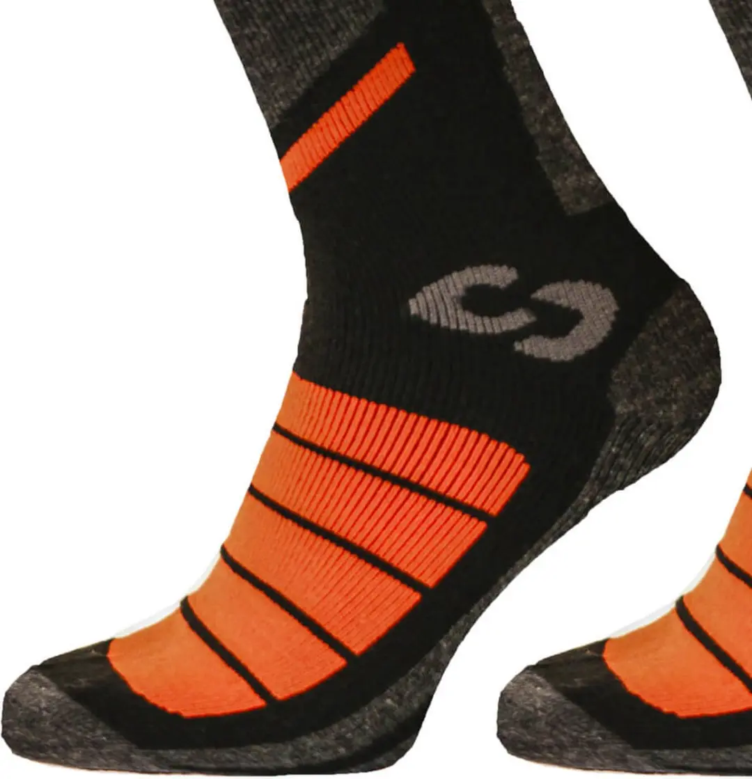 SINNER PRO Socks II Double Pack - Zwart/Orange - Maat 36-38