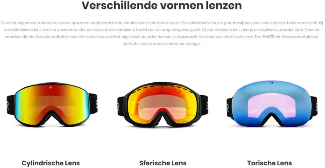 SINNER Snowghost Skibril - Matte Zwart - One Size - Oranje Lens
