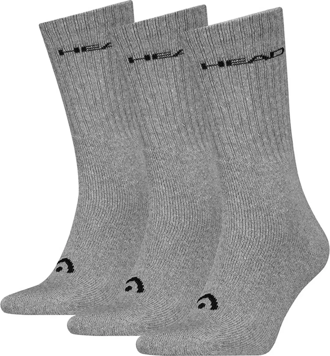 HEAD unisex 3P sokken training grijs