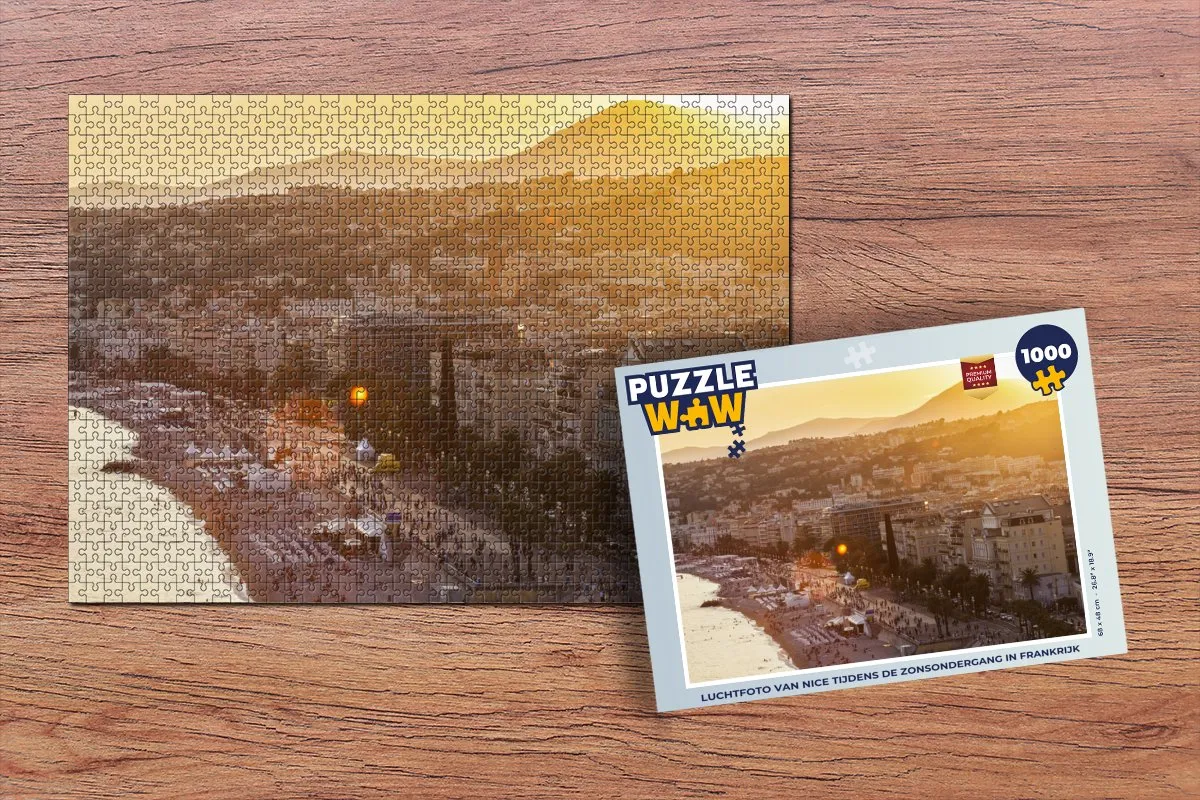 PuzzleWow Zonsondergang Kust Nice Legpuzzel 1000 Stuks - Multicolor