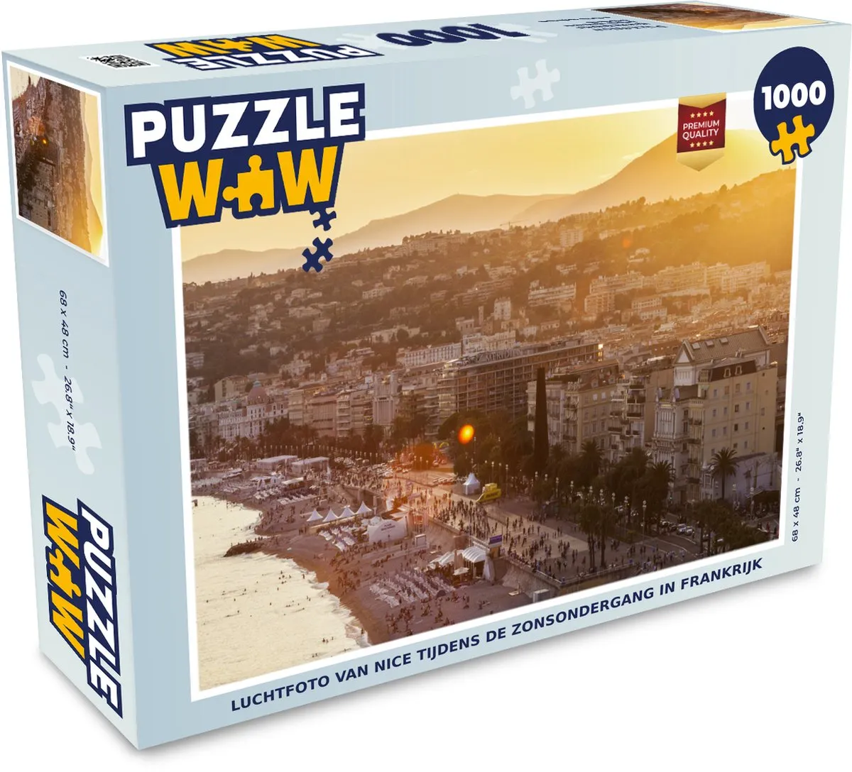 PuzzleWow Zonsondergang Kust Nice Legpuzzel 1000 Stuks - Multicolor