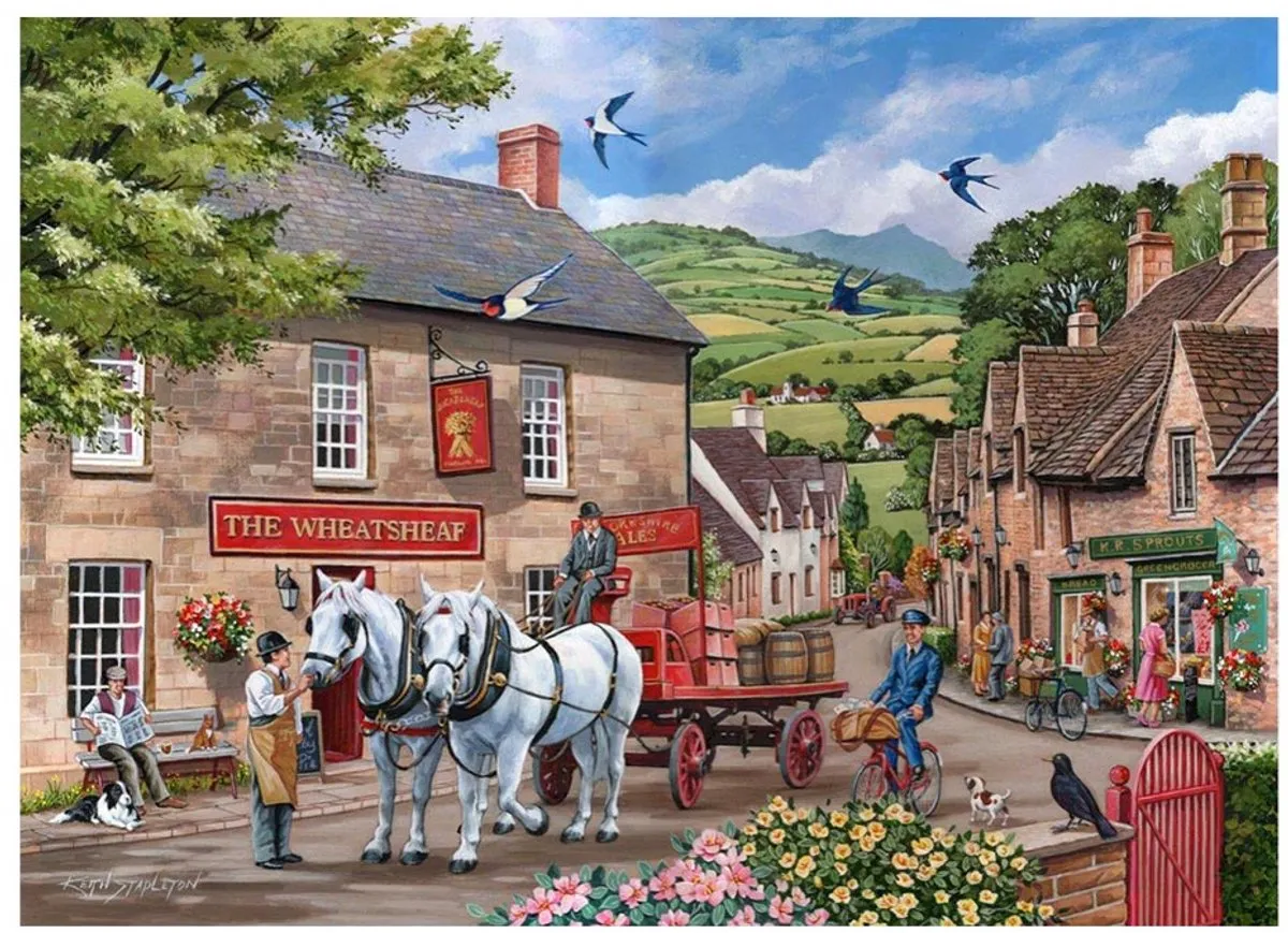House Of Puzzles Pulling Their Weight Puzzel 500 XL - Multicolor