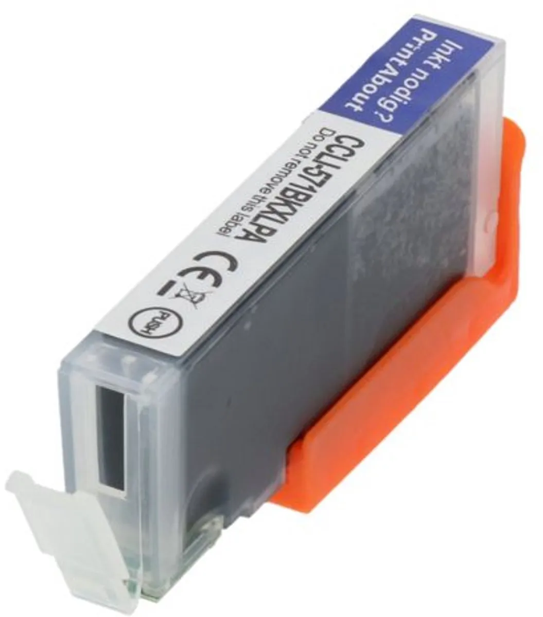 PrintAbout CLI-571BK XL Inktcartridge - Zwart - 1100 pagina's