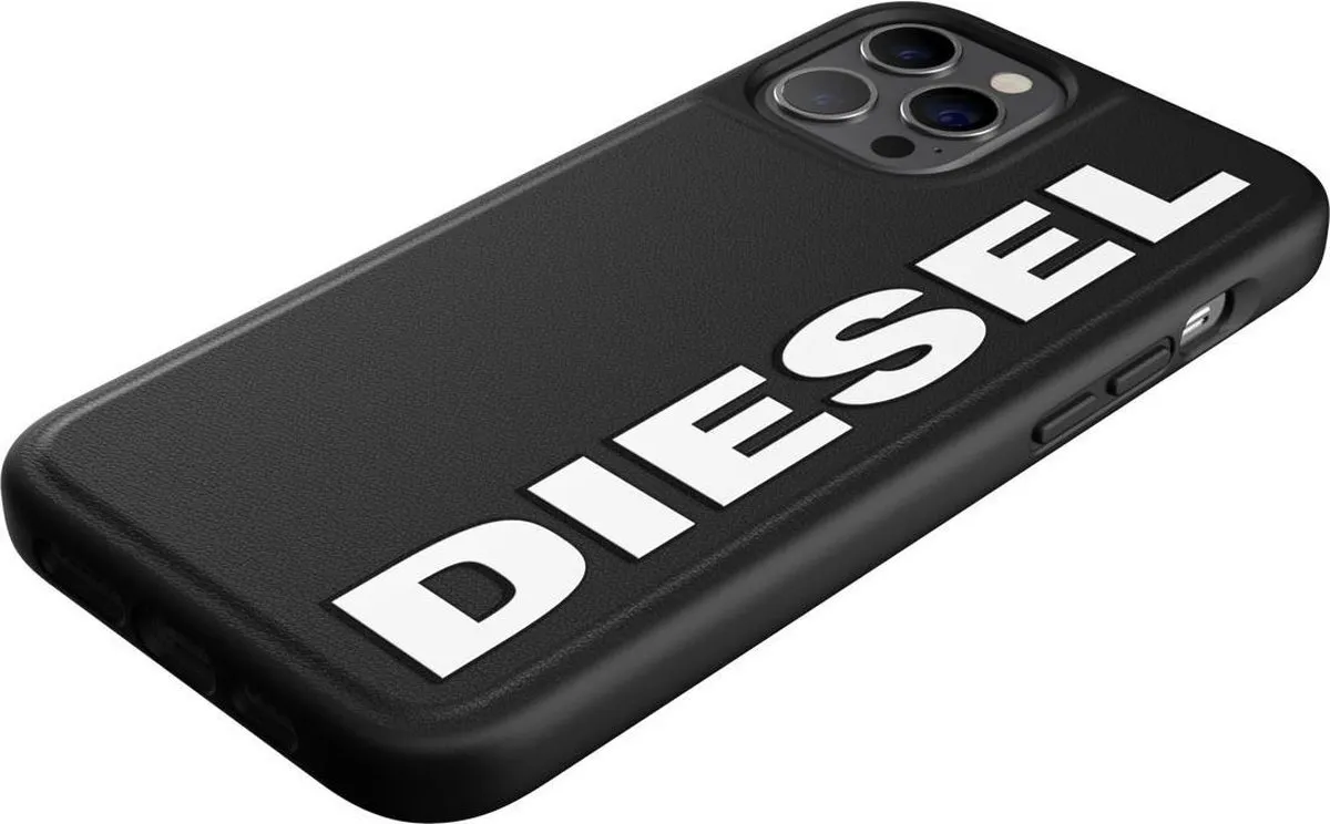 Diesel Moulded Case Core PC en TPU logo hoesje voor iPhone 12 Pro Max - zwart