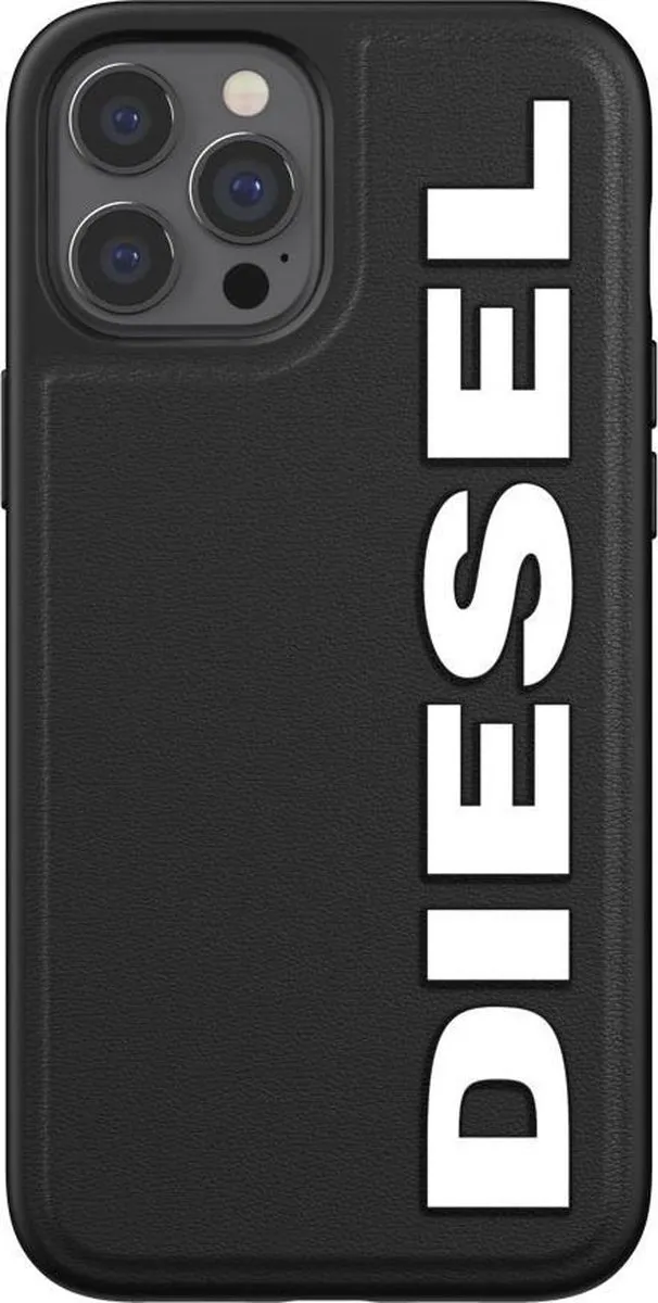 Diesel Moulded Case Core PC en TPU logo hoesje voor iPhone 12 Pro Max - zwart
