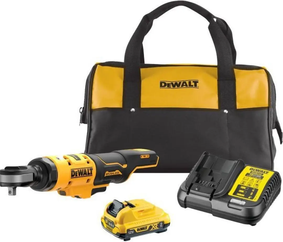 DeWALT DCF503D1 Accu haakse ratelsleutel 3/8 borgpin 12V XR 2.0Ah in tas