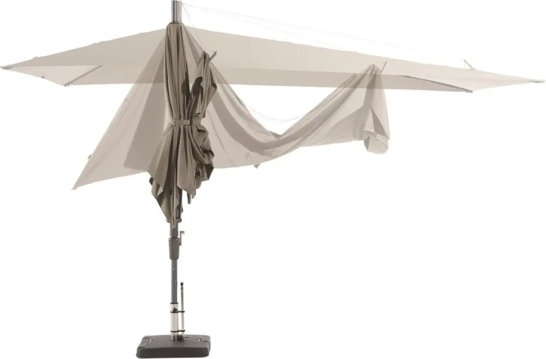 Madison Asymmetric Sideways Parasol 360x220cm - Sage Green - afbeelding 3 van 6
