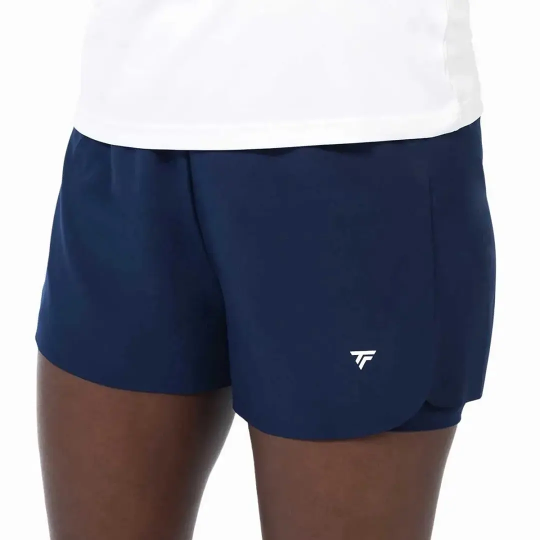 Tecnifibre Team Stretch Korte Broek Blauw L Vrouw