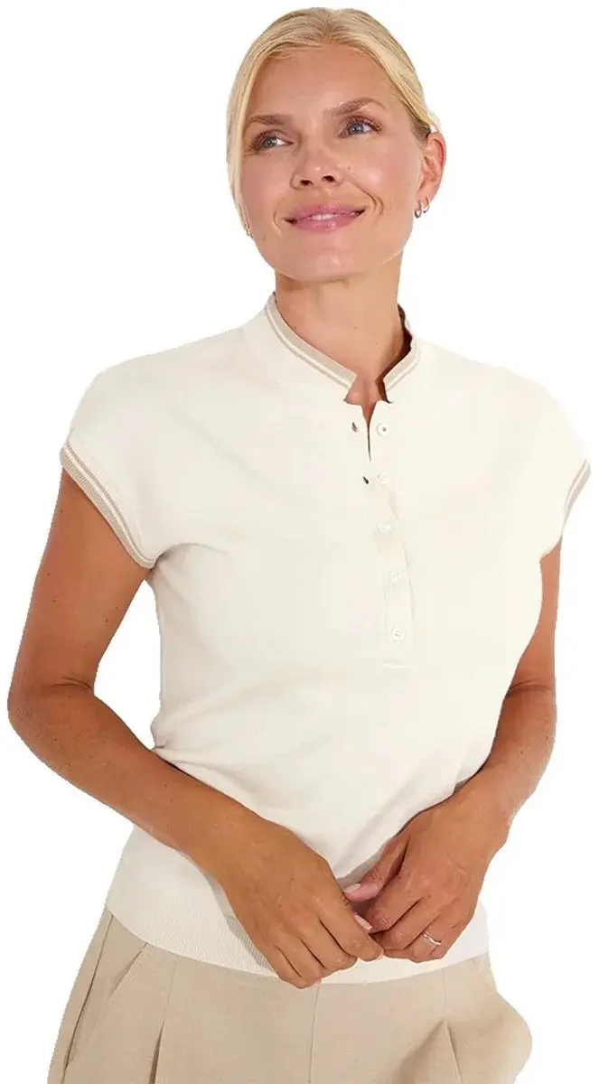 Abacus Golf Niblick Cupsleeve Dames T-shirt Met Korte Mouwen Beige M Vrouw