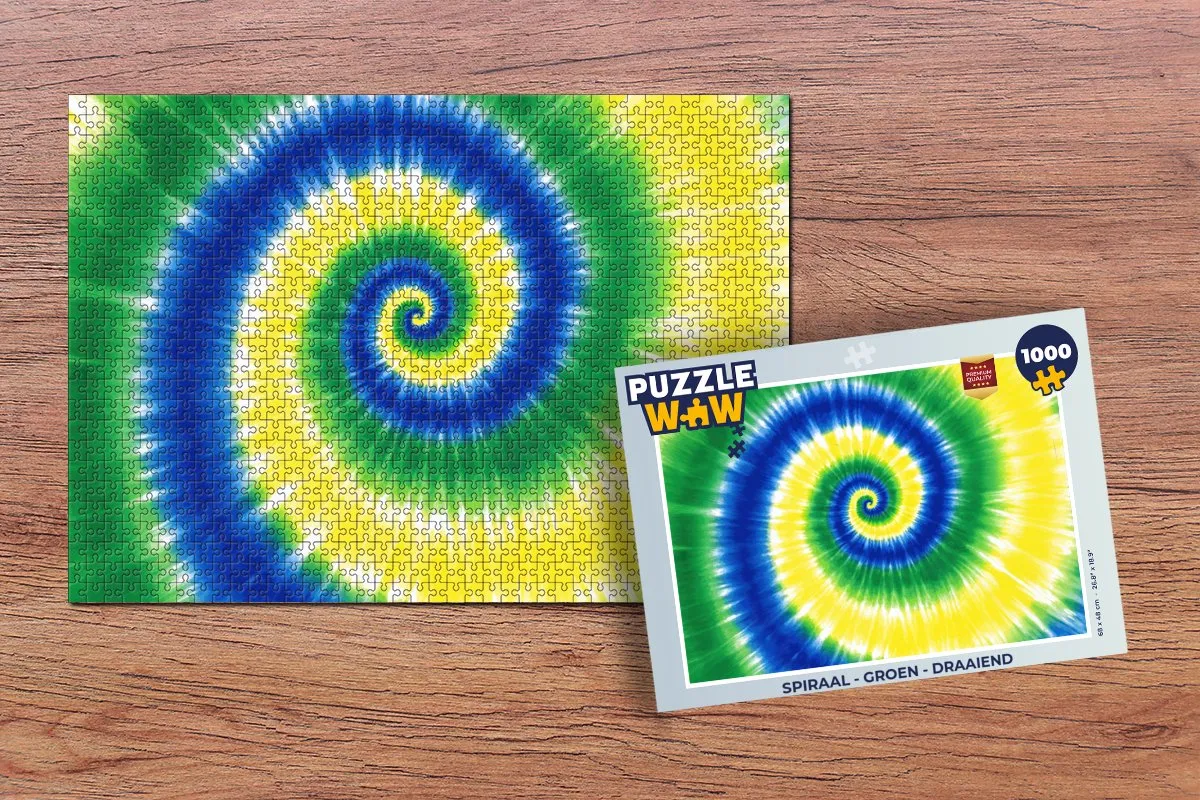 PuzzleWow Spiraal Draaiend Puzzel 1000 Stuks - Groen