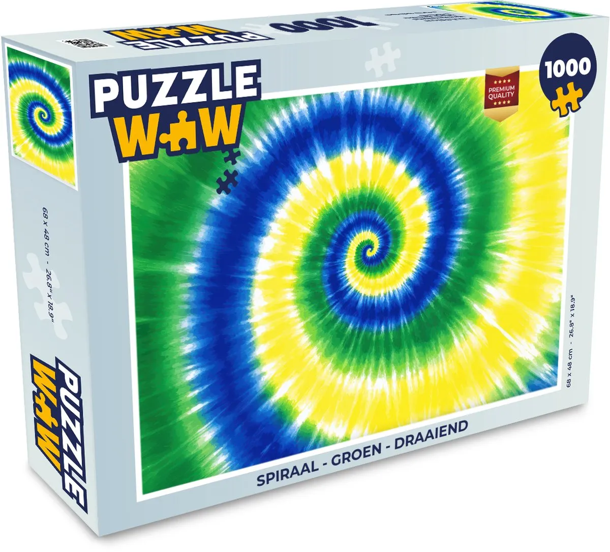 PuzzleWow Spiraal Draaiend Puzzel 1000 Stuks - Groen