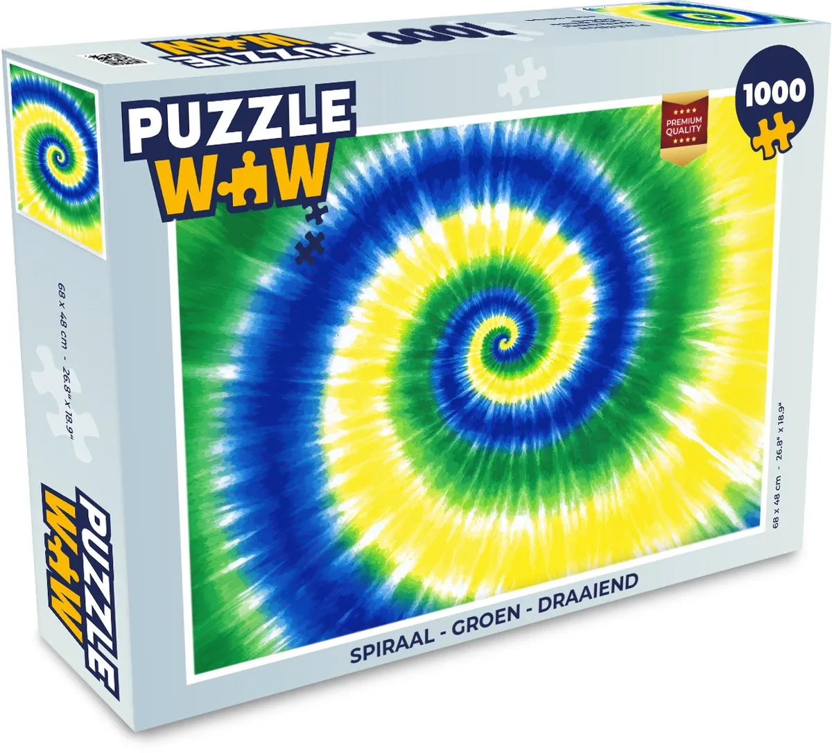 PuzzleWow Spiraal Draaiend Puzzel 1000 Stuks - Groen