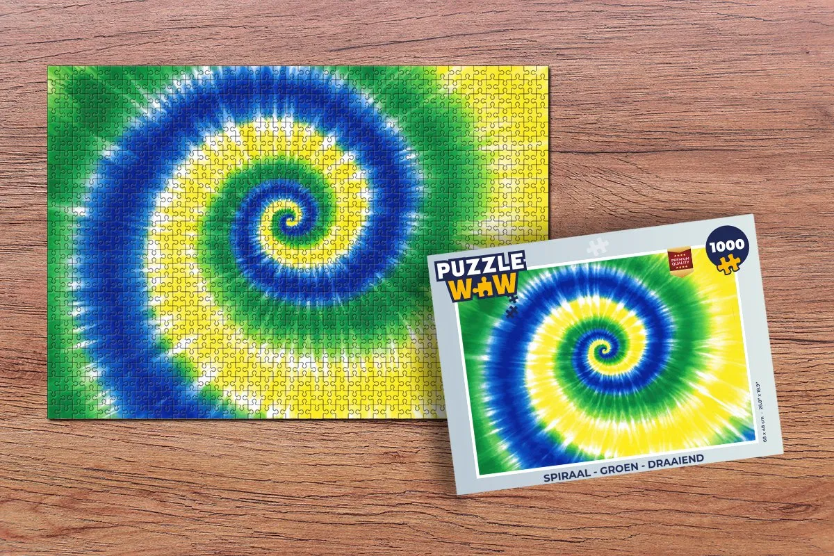 PuzzleWow Spiraal Draaiend Puzzel 1000 Stuks - Groen
