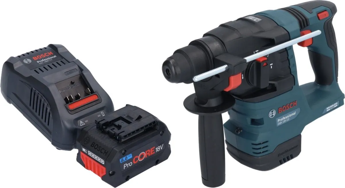 Bosch Professional GBH 18V-22 Boorhamer - 1,9 J SDS Plus - 1x 8,0 Ah Accu