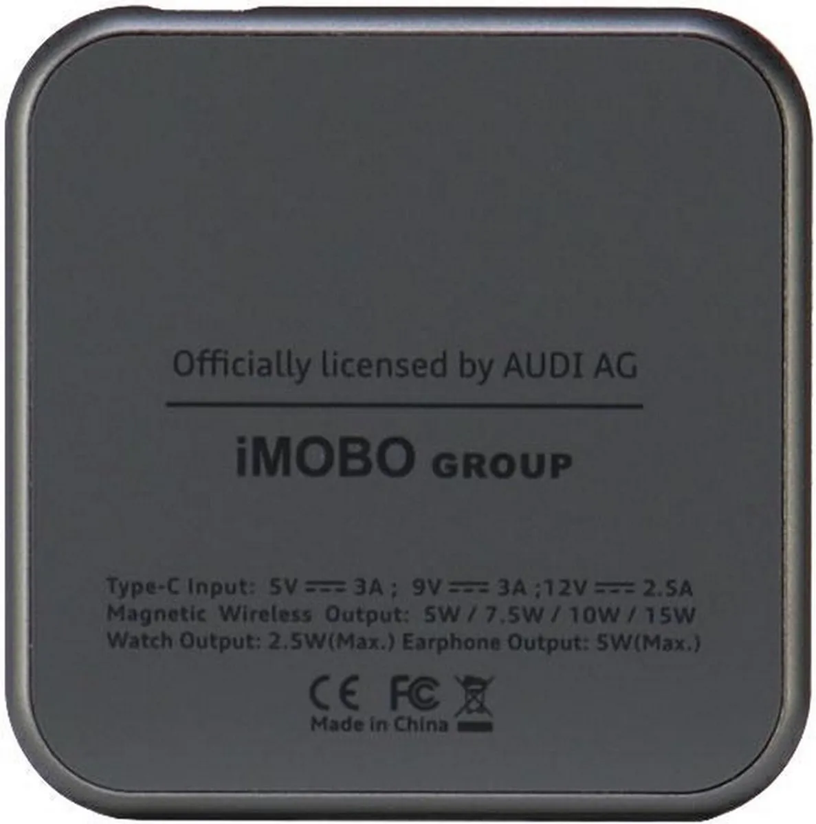 Audi 3-in-1 Foldable Draadloos Laadstation 15W - Zwart - afbeelding 2 van 6