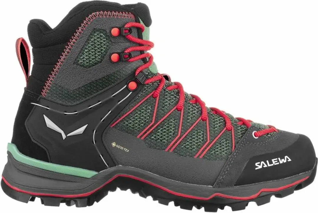 Salewa Mtn Trainer Lite Mid Goretex Wandelschoenen - 37 - Feld Green/Fluo Coral - afbeelding 2 van 6