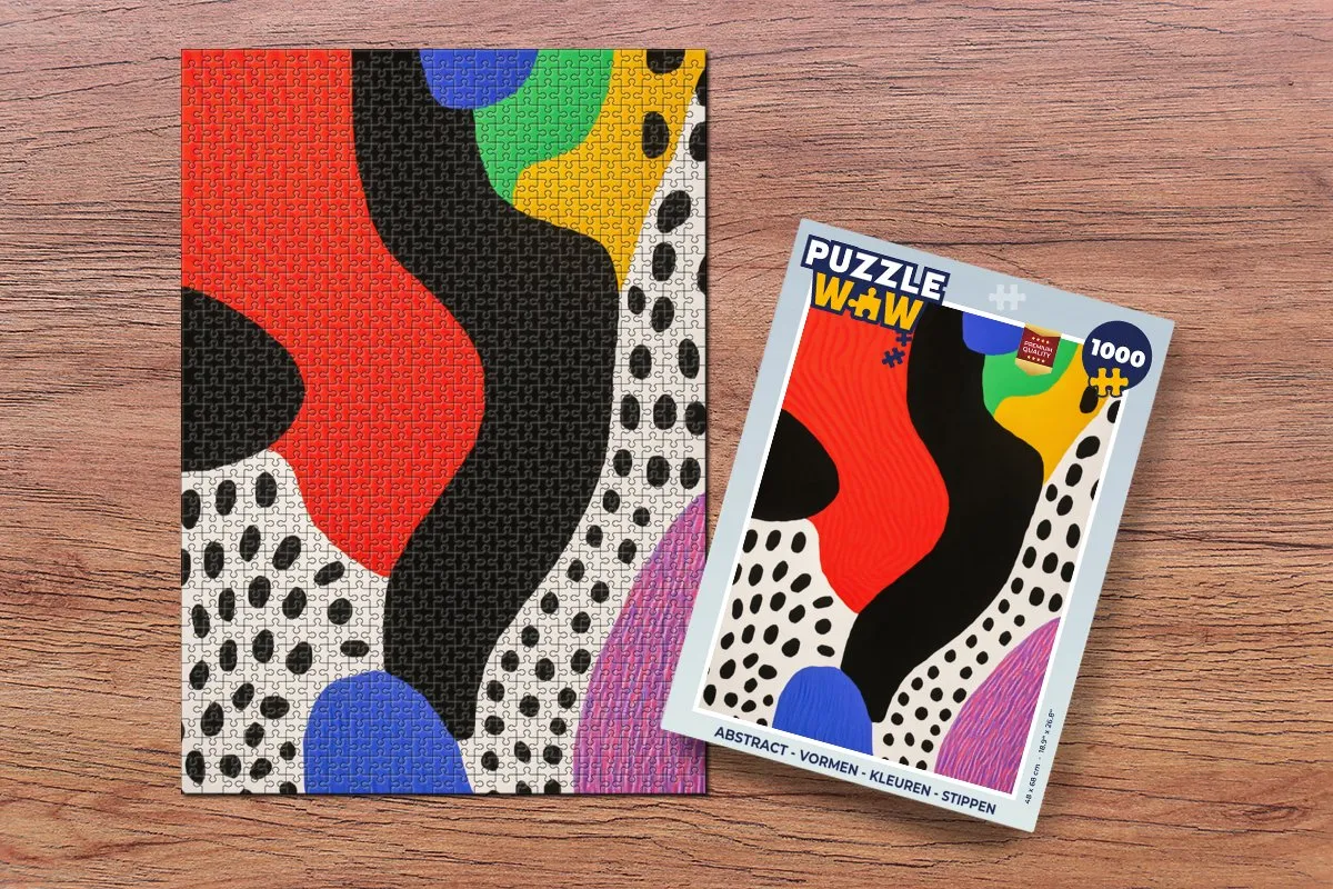 PuzzleWow Abstract Legpuzzel 1000 Stuks - Vormen & Kleuren