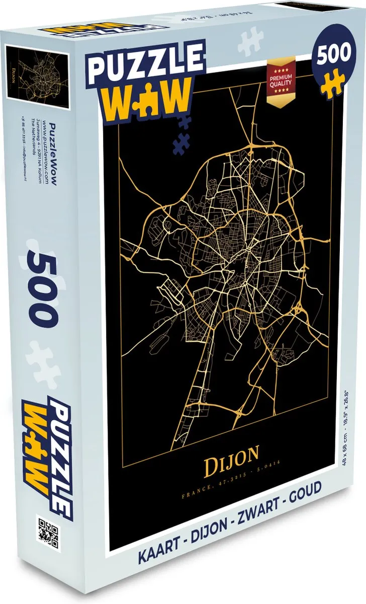 PuzzleWow Dijon Legpuzzel 500 Stuks - Multicolor