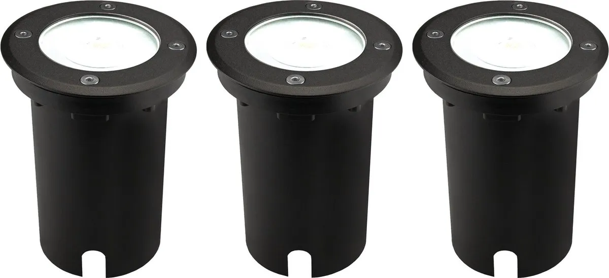 Ledvion 3x LED Grondspot 5W 6500K GU10