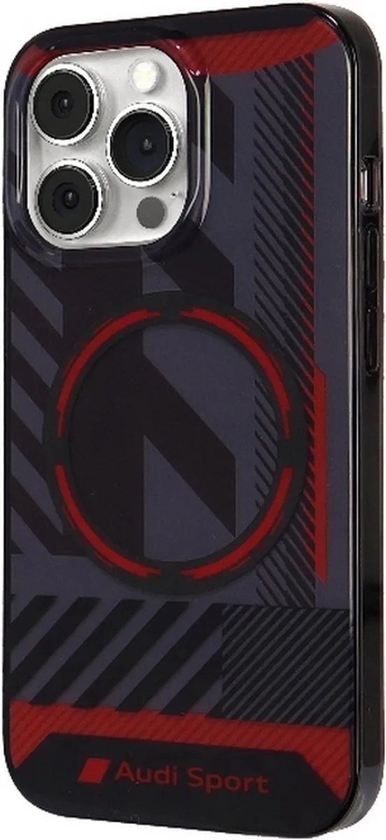 Audi IML Sport Back Case MagSafe iPhone 13 Pro Max - Zwart