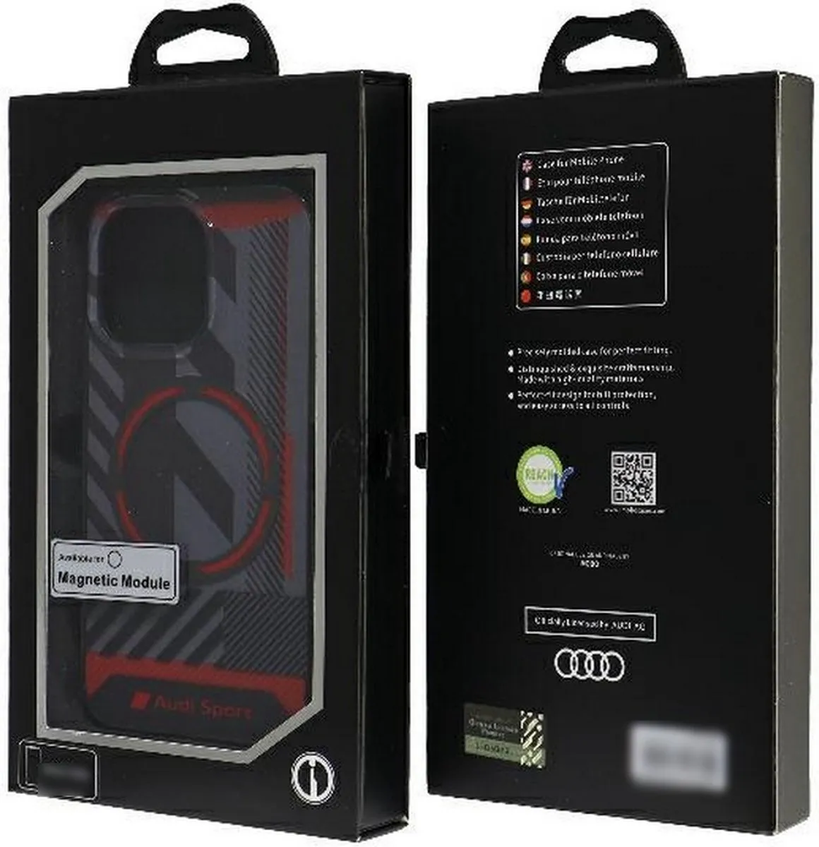 Audi IML Sport Back Case MagSafe iPhone 13 Pro Max - Zwart